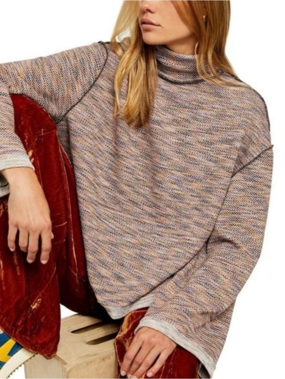 Free People We The Free Sunny Days Turtleneck Sweater Medium